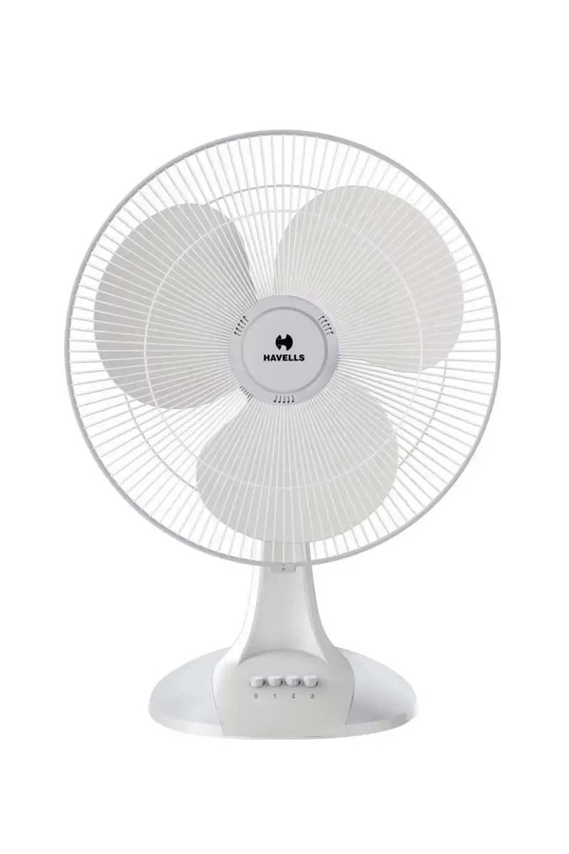 Havells Sameera 400mm High Speed 3 Blade Table Fan (White)