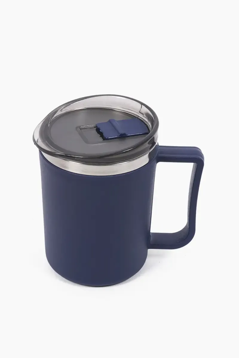 Plastic & Stainless Steel Coffee Mug - 400 ml