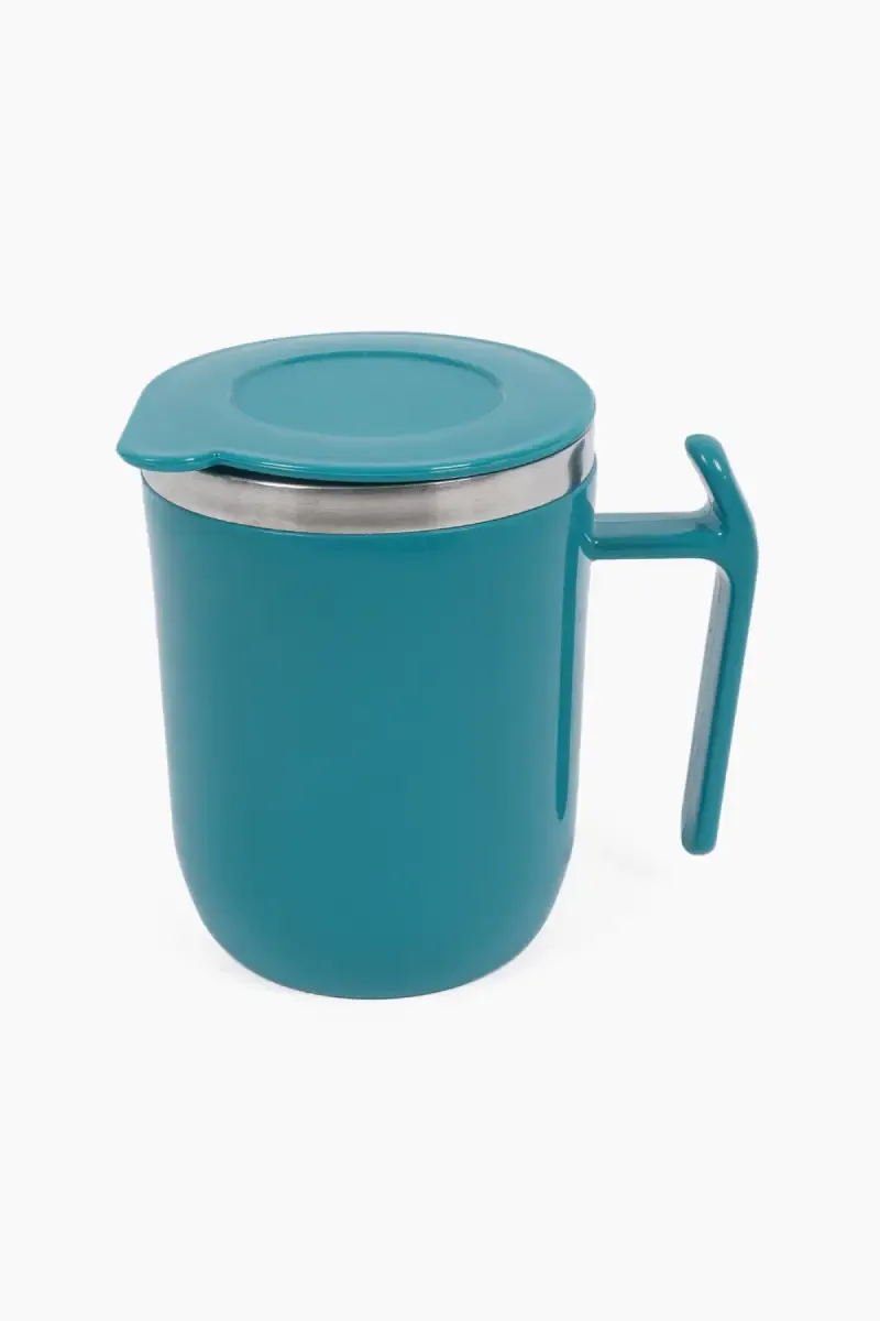 Jony Plastic & Stainless Steel Coffee Mug - 400 ml