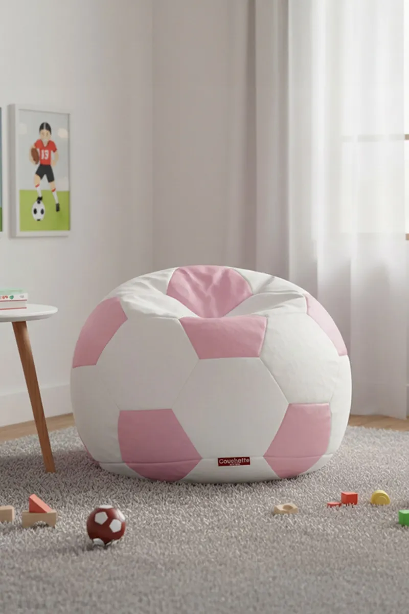 Couchette Kids Football Shape Bean Bag Cover - 031895PINSMA