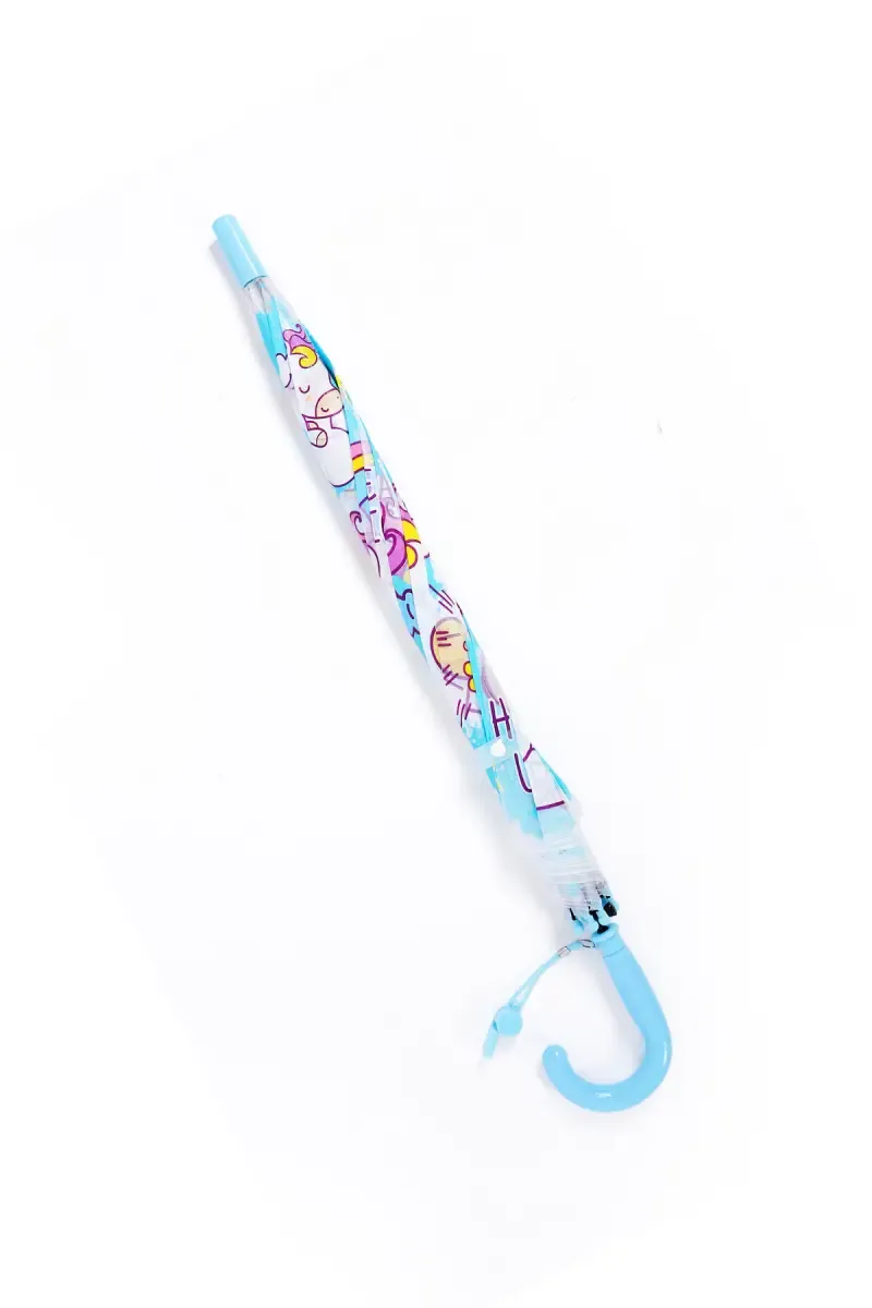 Polyester & Stainless Steel Single Fold Umbrella - 66 Cm 031992SKYBLU