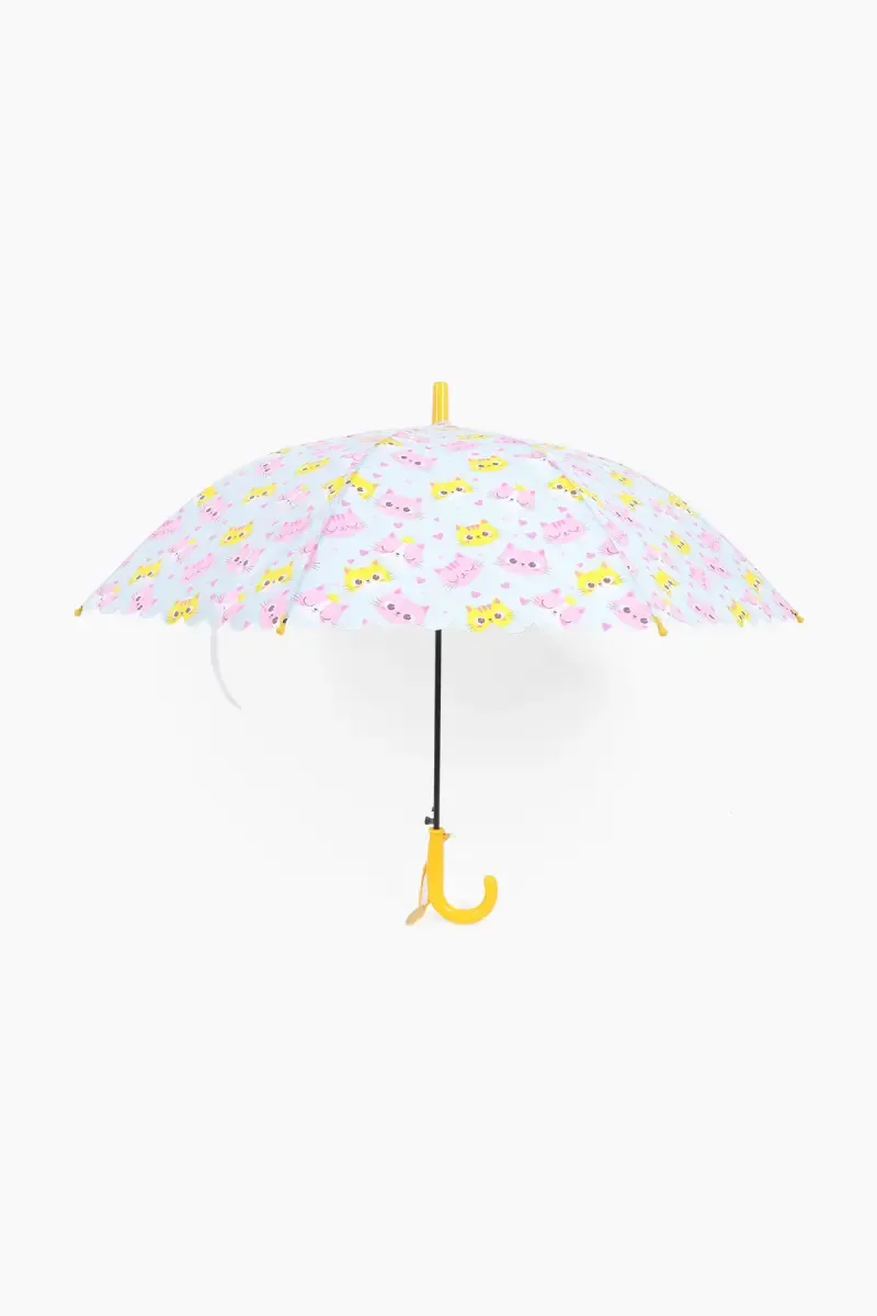 Polyester & Stainless Steel Single Fold Umbrella - 66 Cm 031996YEL