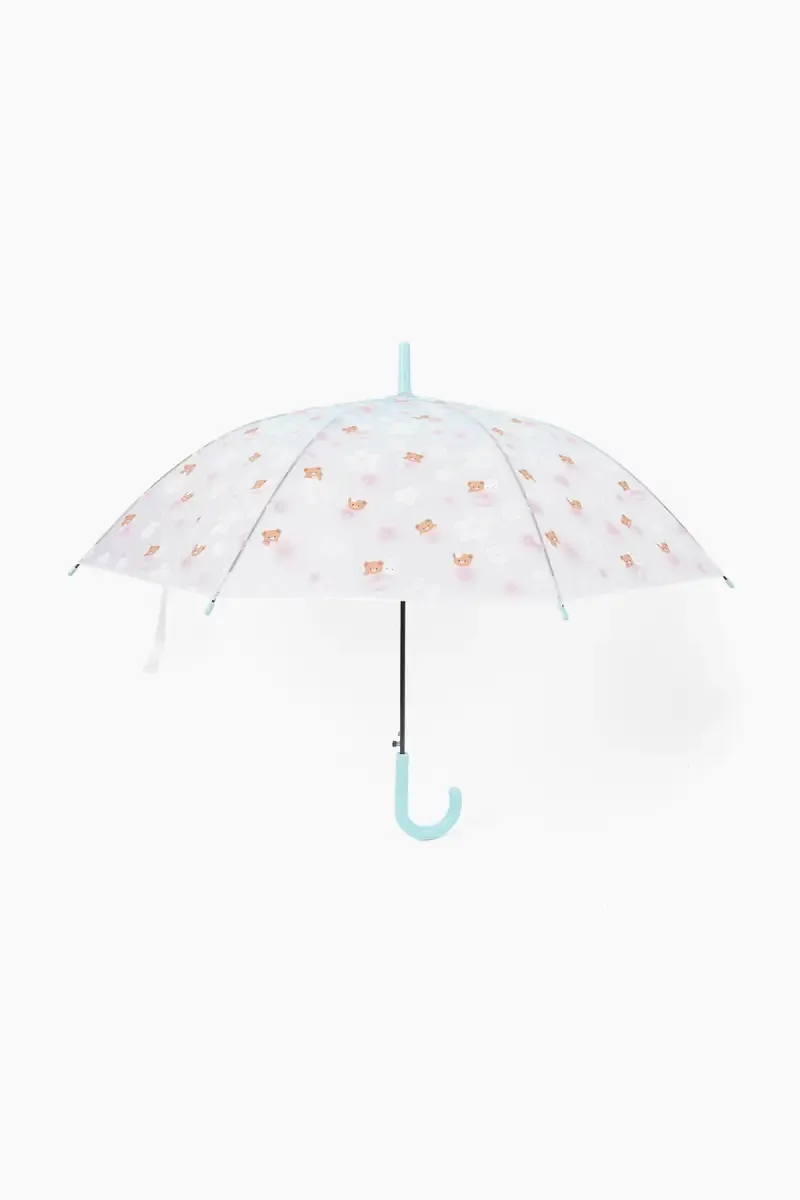 Polyester & Stainless Steel Single Fold Umbrella - 76 Cm 032002AQUBLU