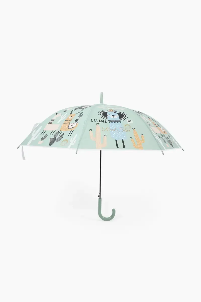 Polyester & Stainless Steel Single Fold Umbrella - 77 Cm