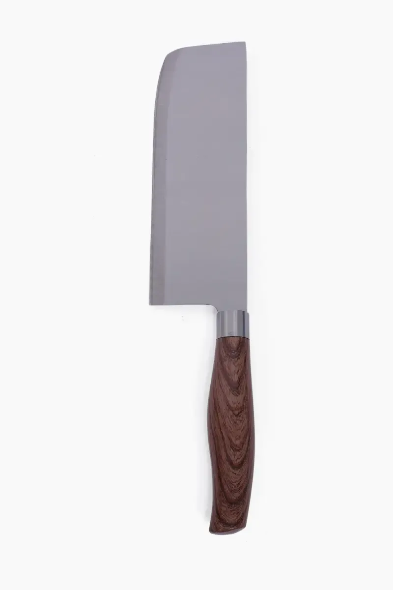 Wood & Stainless Steel Cleaver Knife - 36 cm