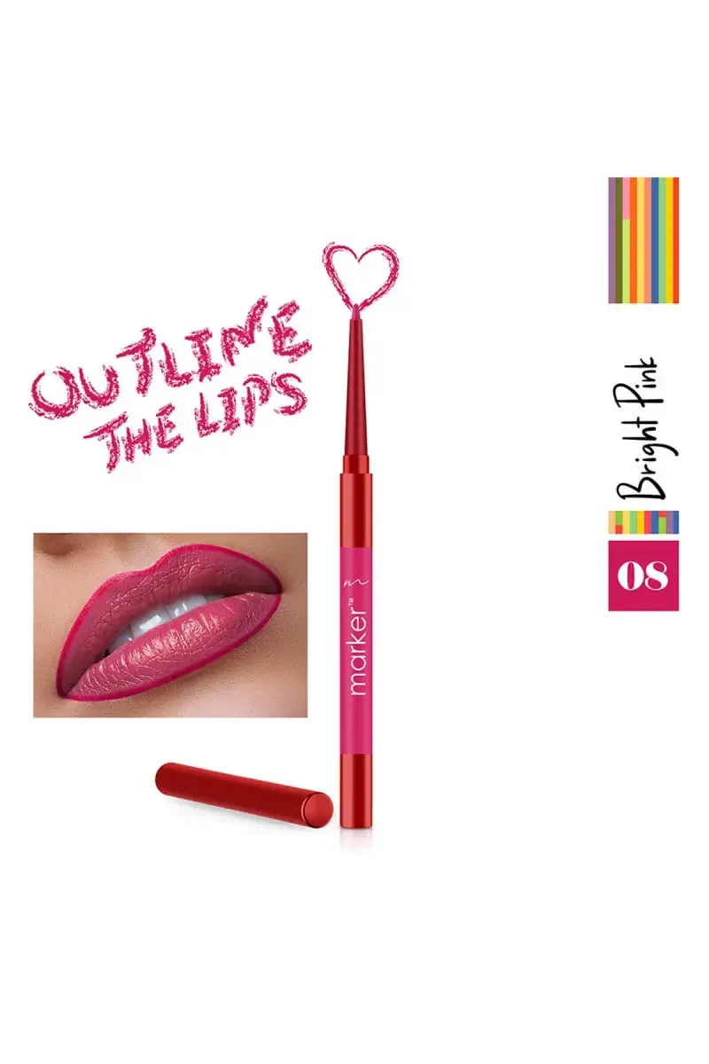 Beauty Relay London Marker Lip Liner Pencil - 0.27g (Bright Pink 06)