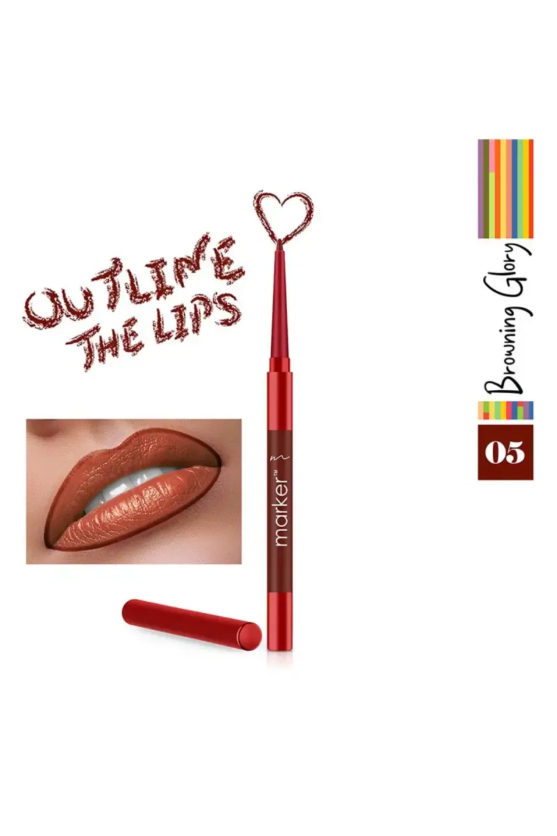 Beauty Relay London Marker Lip Liner Pencil - 0.27g (Browning Glory 05)