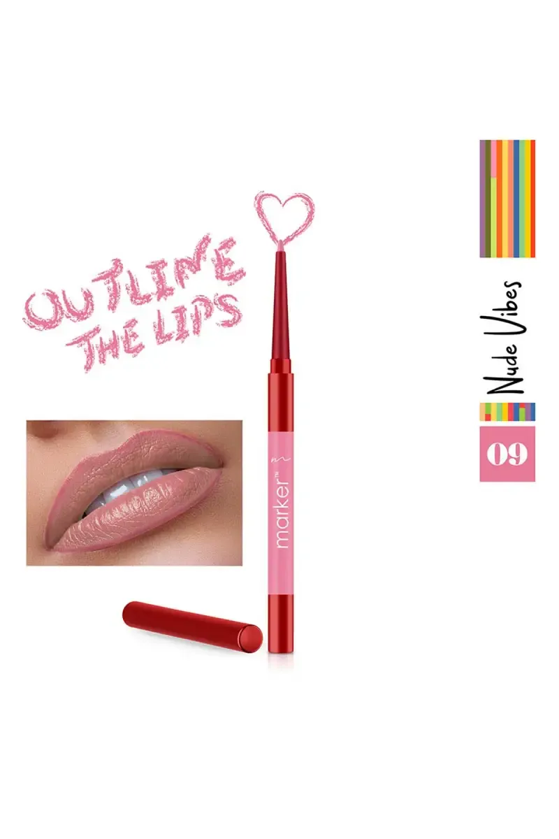 Beauty Relay London Marker Lip Liner Pencil - 0.27g (Nude Vibes 09)