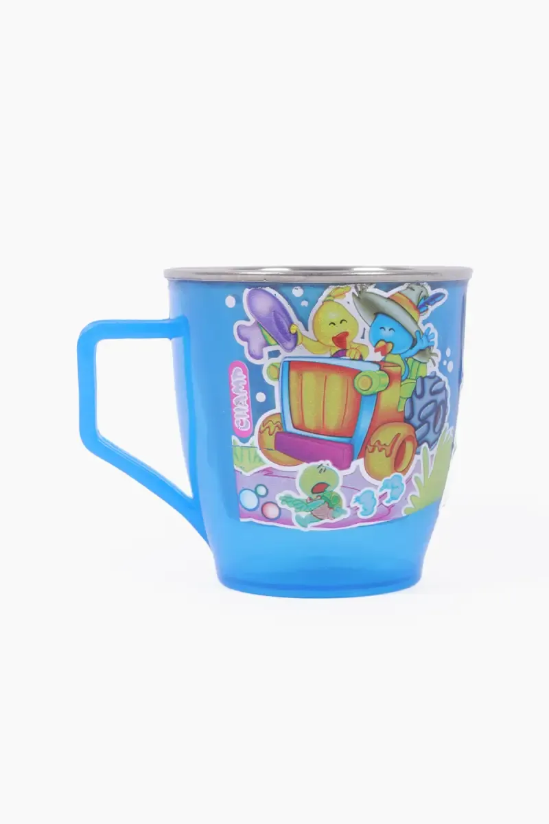 Plastic and Stainless Steel Coffee Mug - 100 ml 032150BLU1