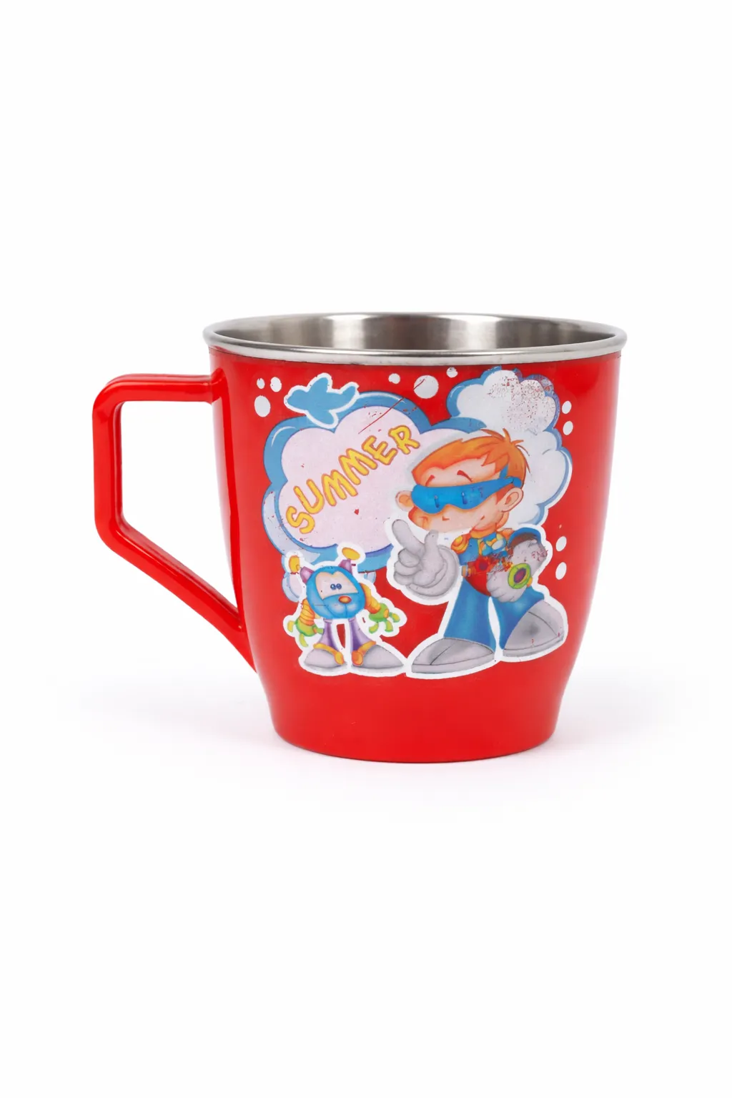 Plastic and Stainless Steel Coffee Mug - 100 ml