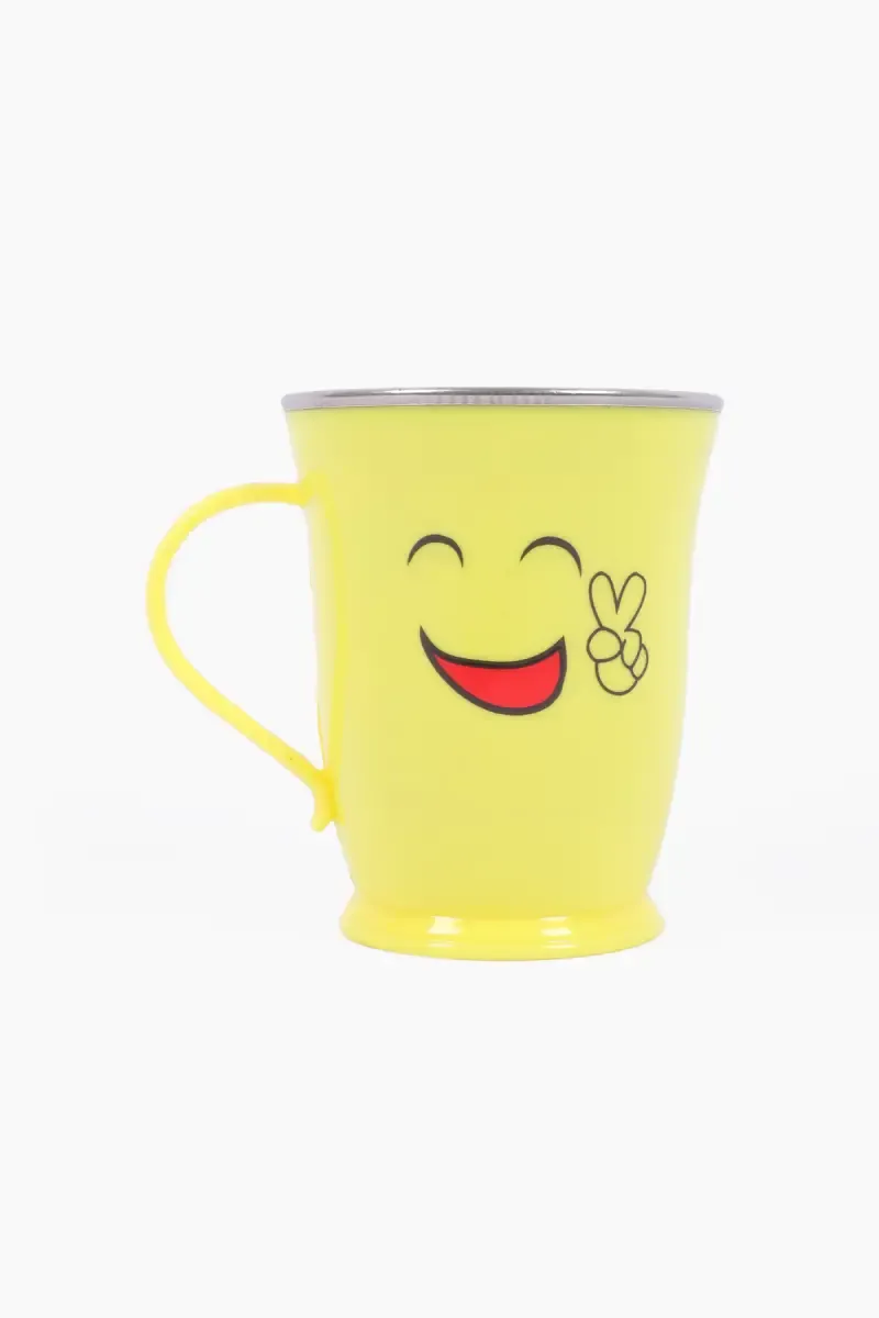 Plastic and Stainless Steel Coffee Mug - 160 ml 032164YEL1