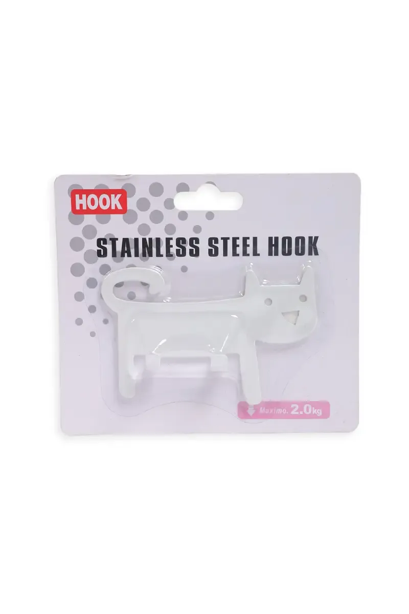 Stainless Steel Wall Stick Hooks - 1 Pc 032210STASTEWHI