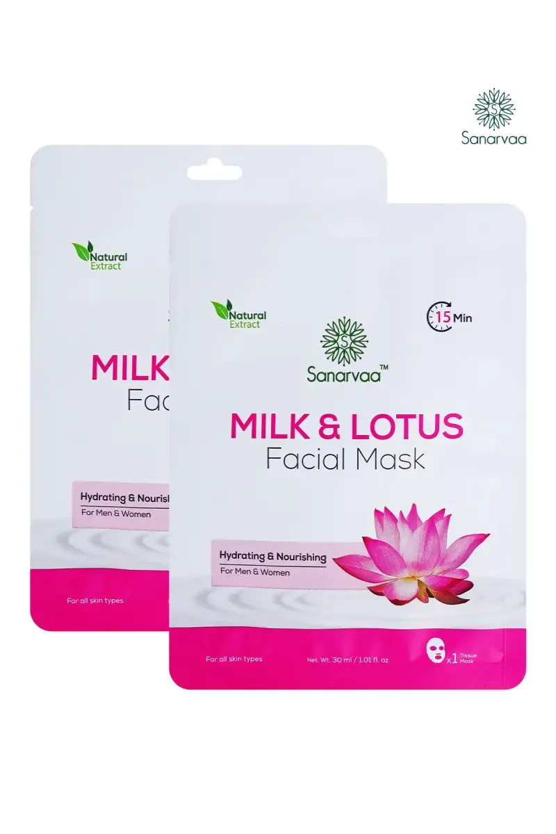 Sanarvaa Milk & Lotus Facial Mask (Buy 1 Get 1 Free) - Each 30ml