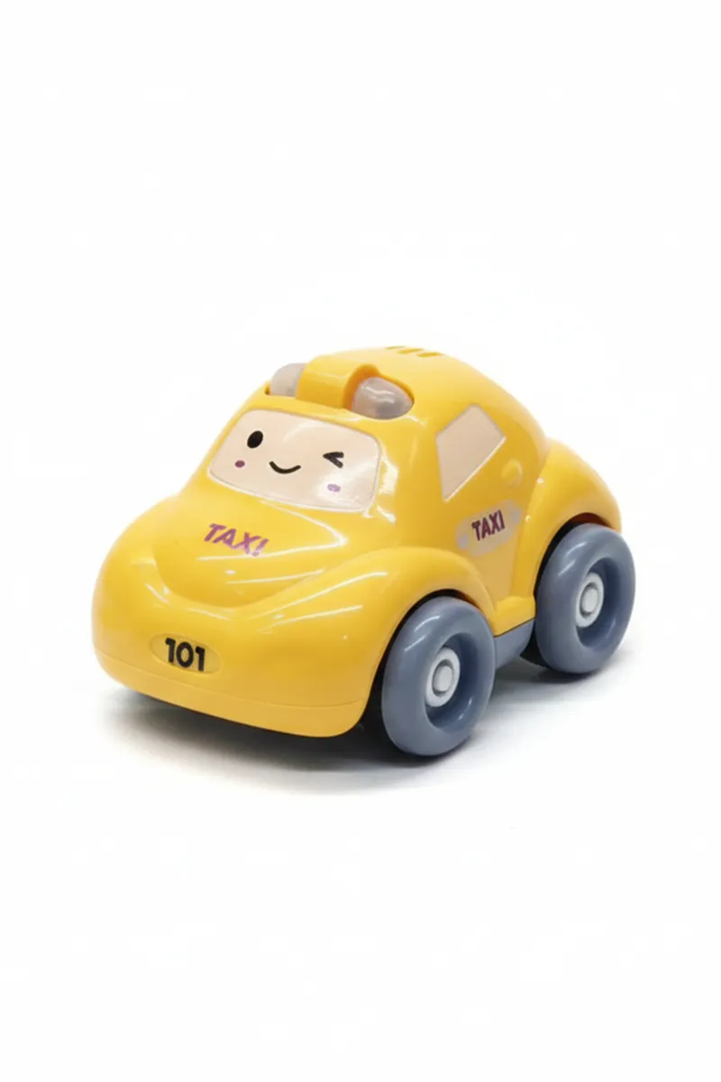 Taxi Light & Sound Pull Back Toy - (Yellow)