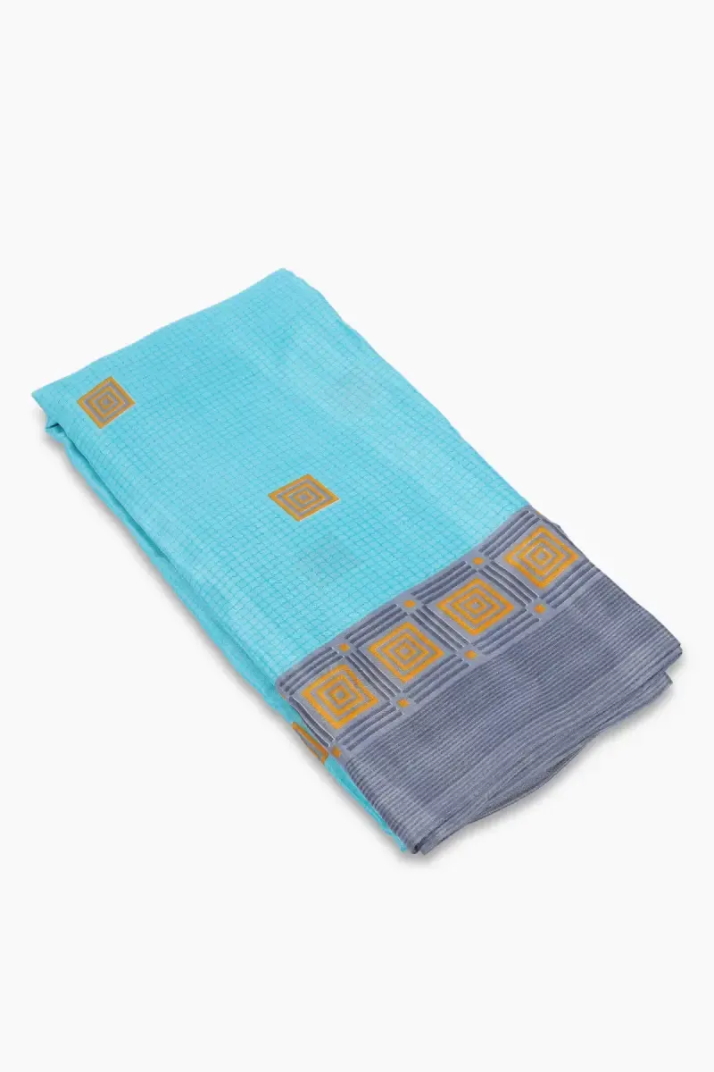Synthetic Geometric Printed Saree for Women