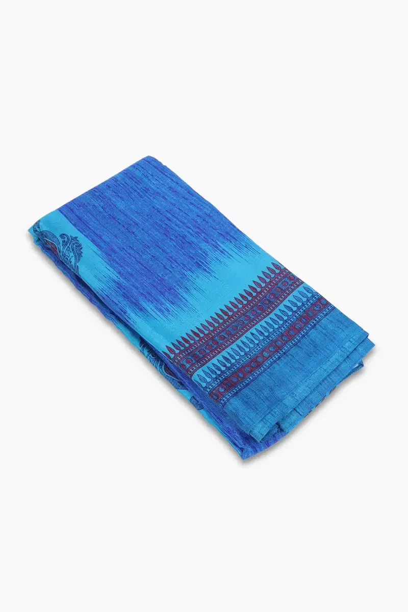 Synthetic Printed Saree for Women 032307BLUFRESIZ