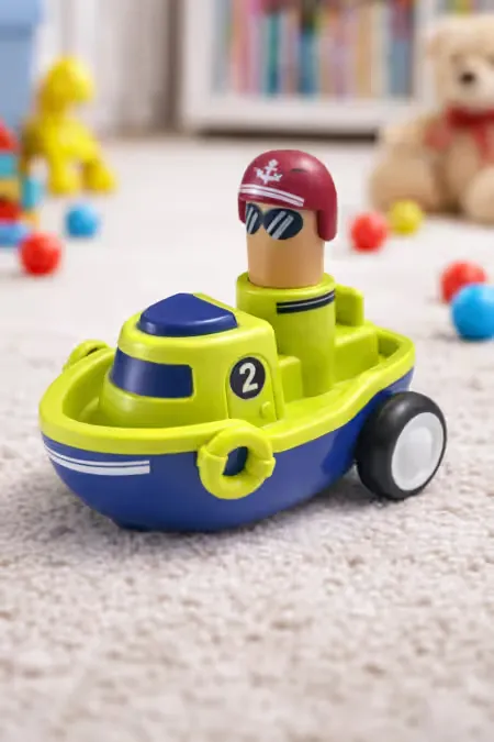 Boat Toy for Kids Press & Go Toy - (Green) 032331GREBOA
