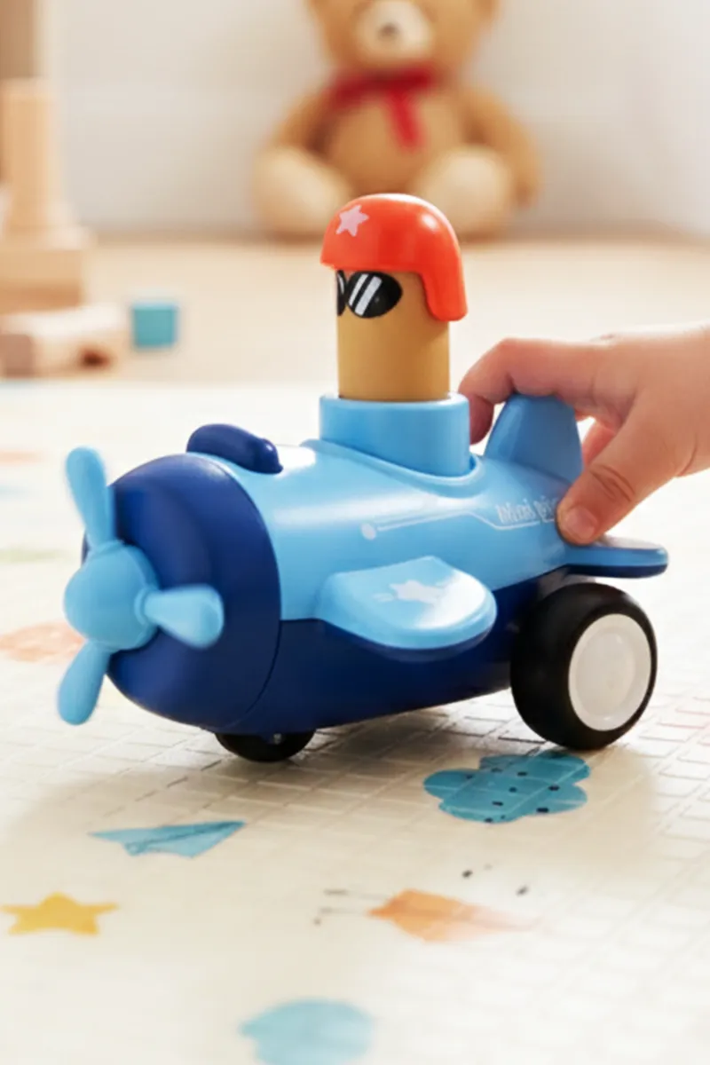 Airplane Toy for Kids  Press & Go Toy - (Light Blue) 