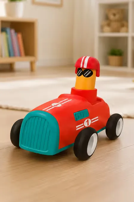 Cartoon Racing Car Press & Go Toy Toy for Kids – (Red) 032331REDCAR