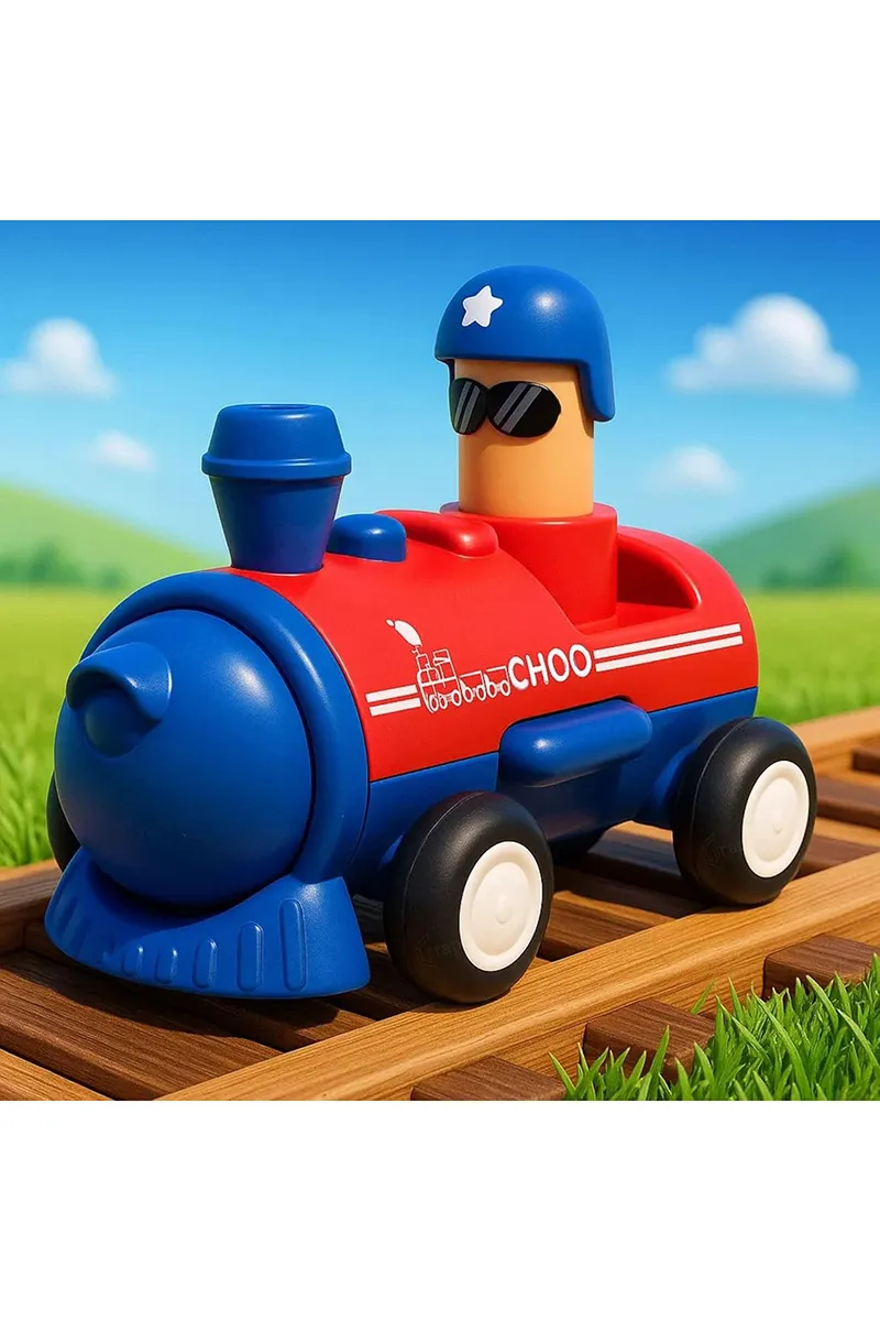 My Transport Train Press & Go Toy (Red)