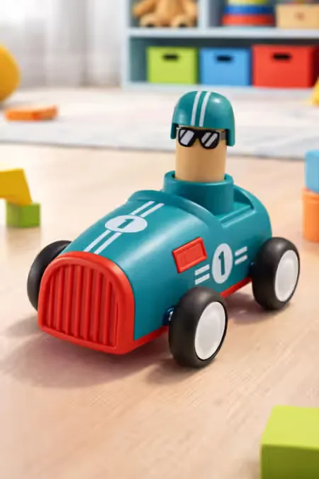 Racing Car Toy for Kids Press & Go Toy - (Teal) 032331TEACAR