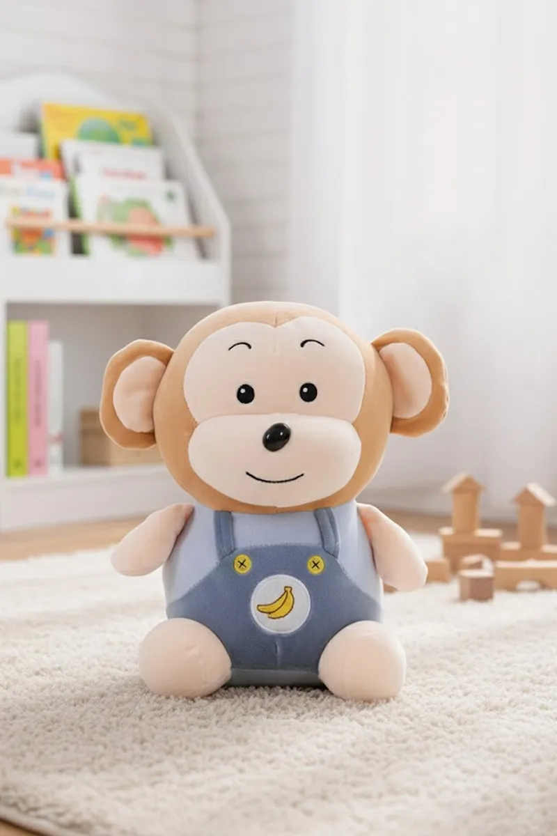 Cute Monkey Soft Plush Toy for Kids - (Baby Blue)