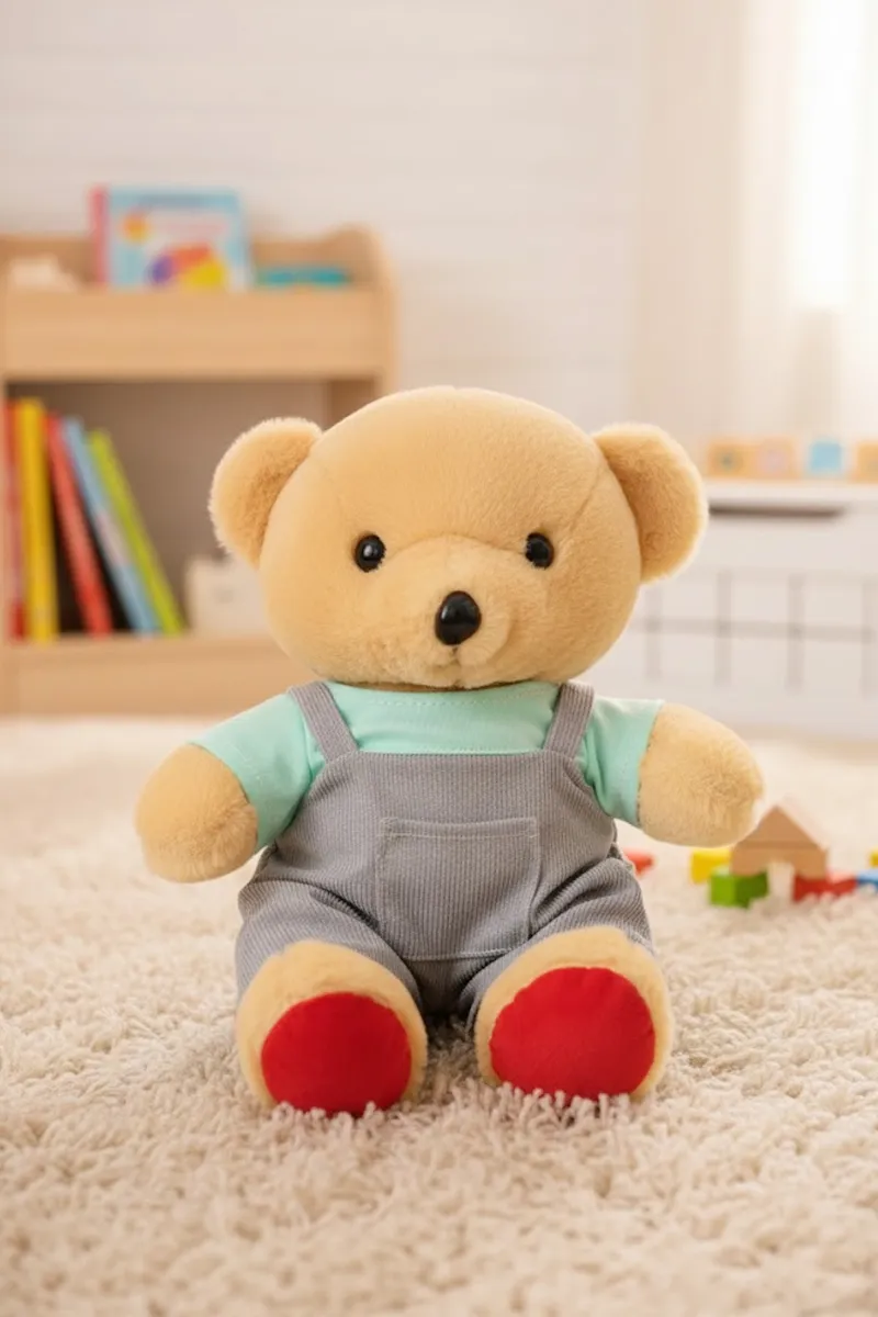 Adorable Brown Plush Boy Teddy Toy for Kids