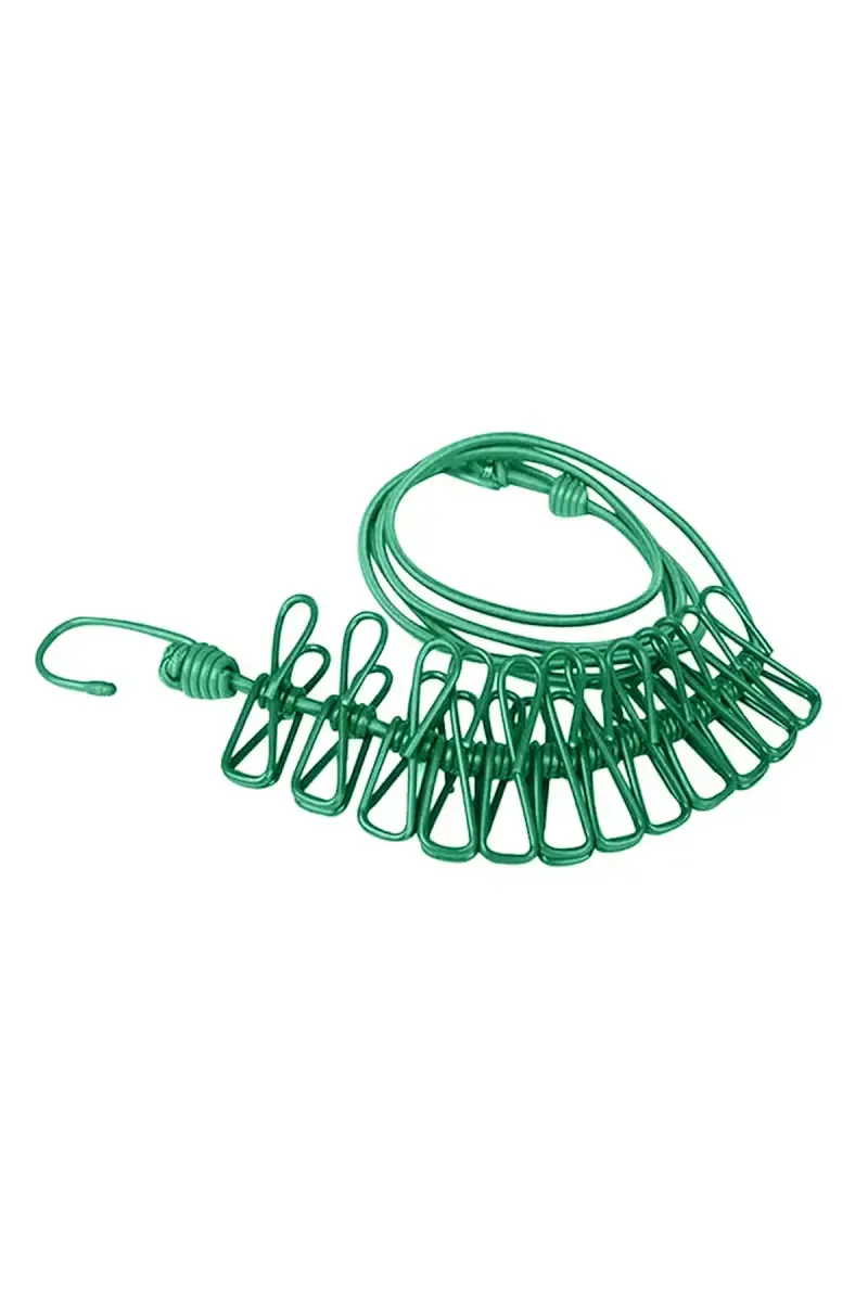 Stainless Steel Cloth Rope with Clip - 12 clips  032502STASTEGRE