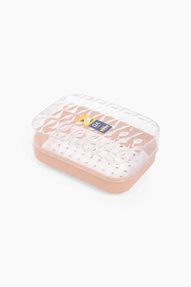 Plastic Soap Case, 13 Cm - Beige