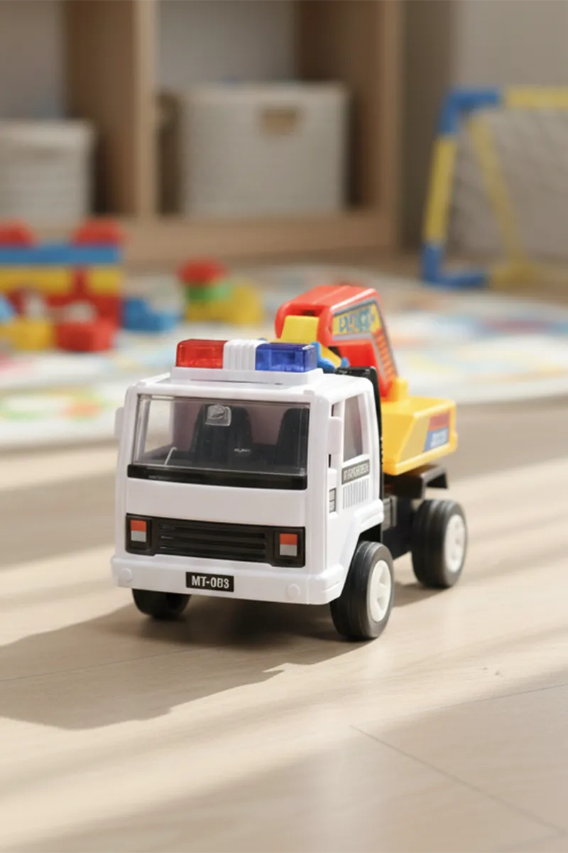 Kids Excavator Truck Toy with Movable Digger Arm - 032550WHI