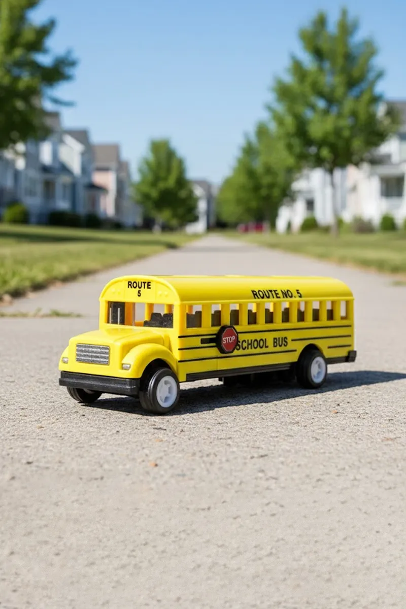 Kids School Bus Toy – Die-Cast Style Pull Back Vehicle