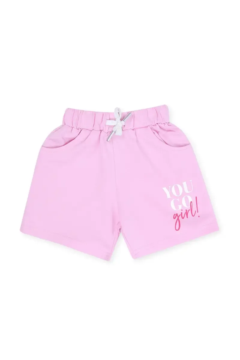 Cotton Printed Shorts for Girls 032573BABPIN810YRS2