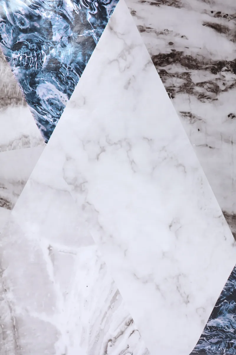 Vinyl Marble Pattern Waterproof Wallpaper, Grey - 5 Mtr / 45 Cm