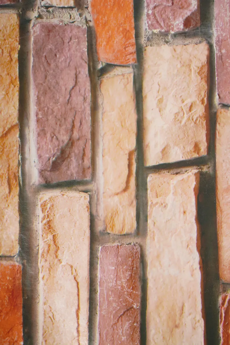 Vinyl Bricks Pattern Waterproof Wallpaper, Brown - 2 mtr / 60 CM 032621BRO60CX2MTR