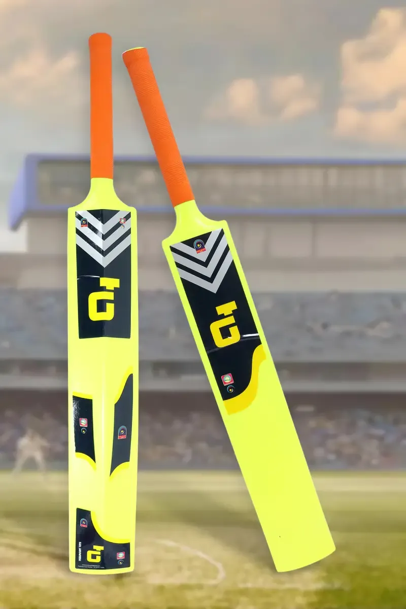 Galaxy Sixer Bat for Kids - 90Cm (Light Green & Orange)