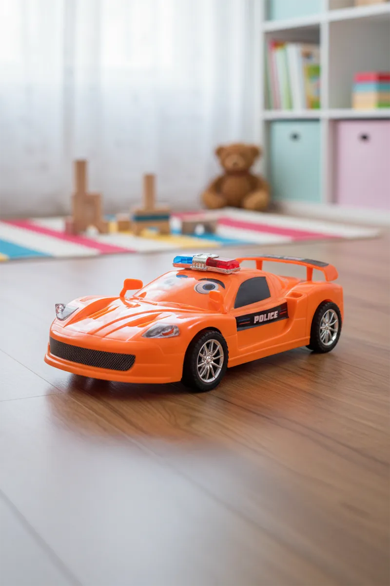 Turbo Police Car Friction Toy for Kids - 032701ORA