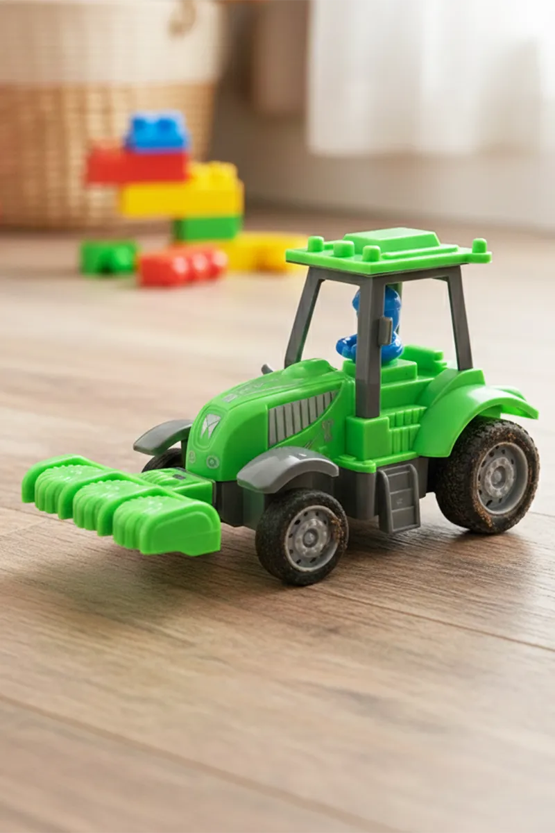 Construction Tractor Toy with Front Roller - (Green) 032710GRE