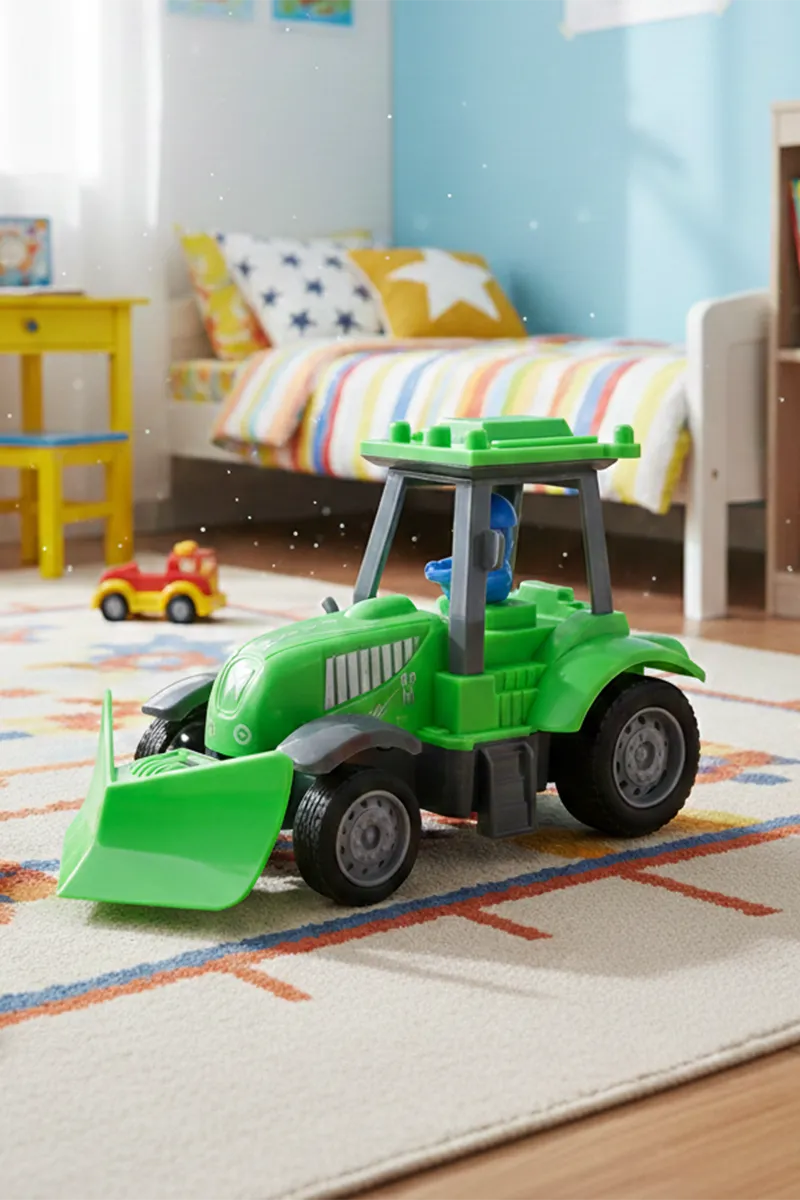 Kids Tractor Toy with Front Loader – (Green)