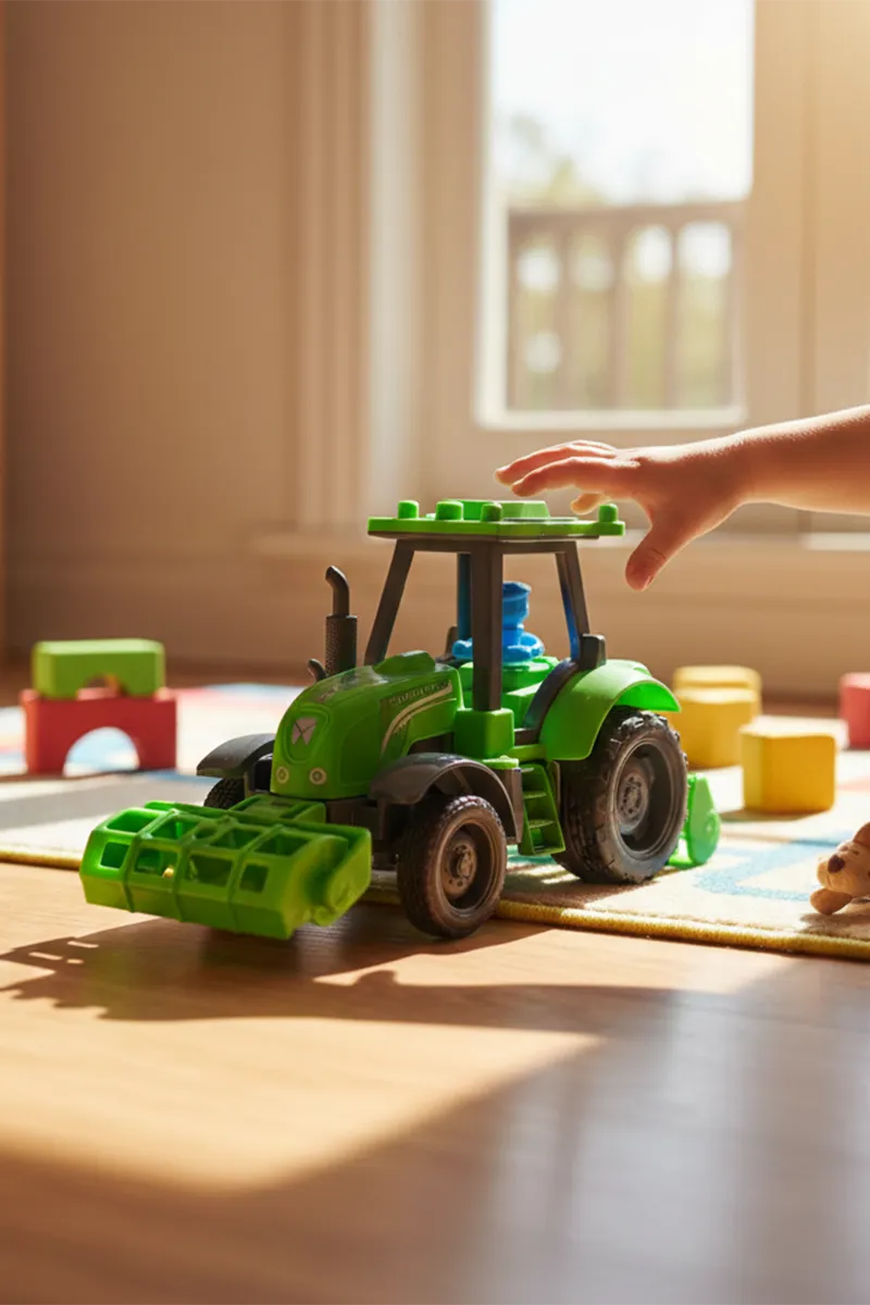Kids Green Farm Tractor Toy with Front Loader - (Green)