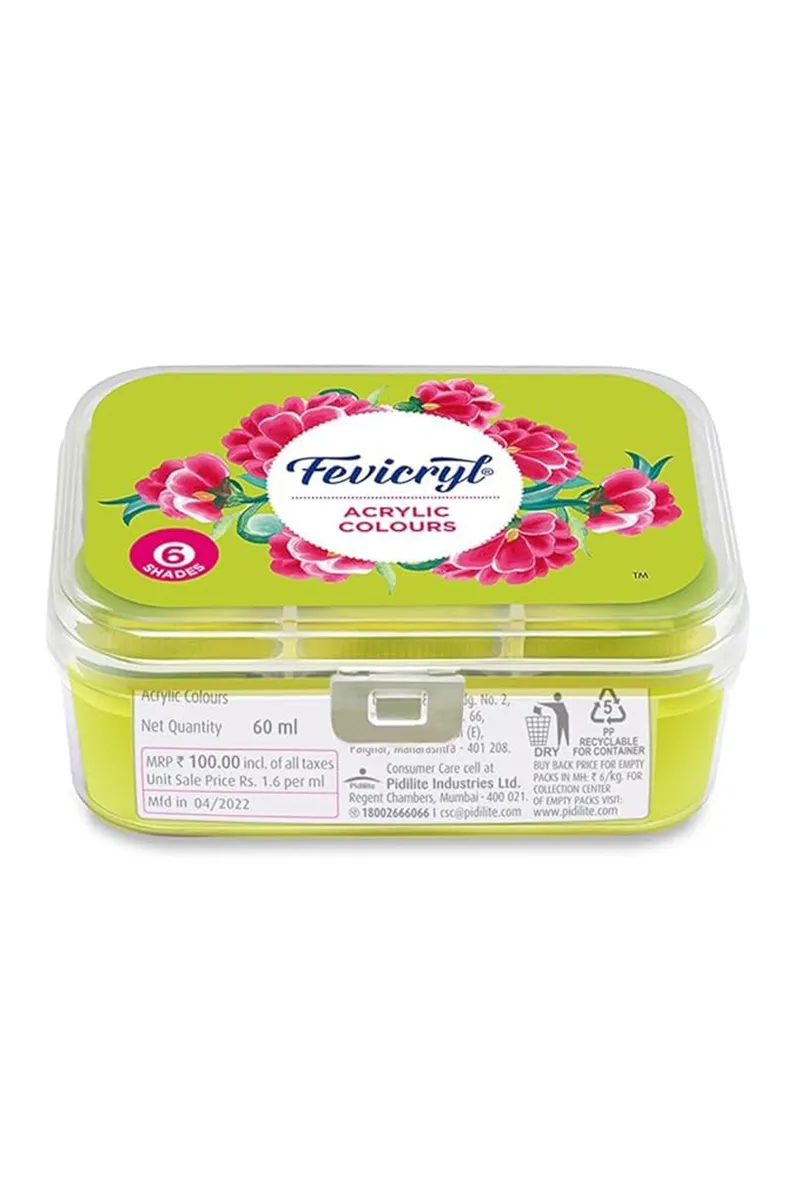 Fevicryl Acrylic Colours - 6 Shades