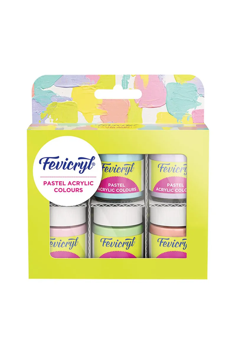 Fevicryl Pastel Acrylic Colours - 6 Shades