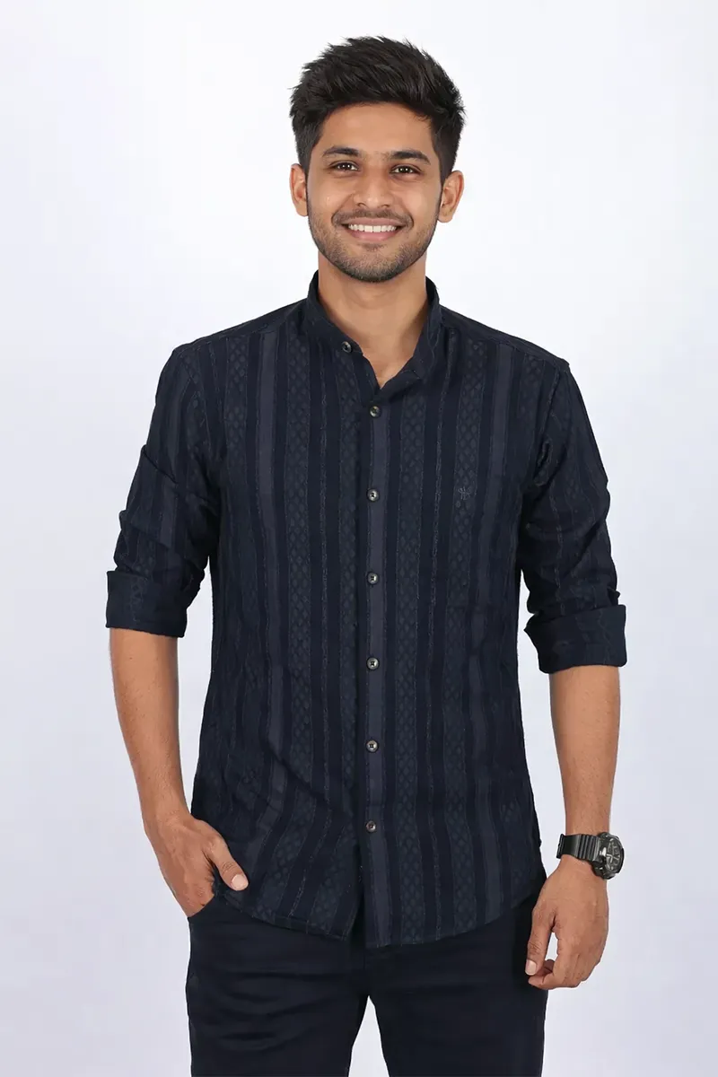 Men's Cotton Striped Casual Shirt