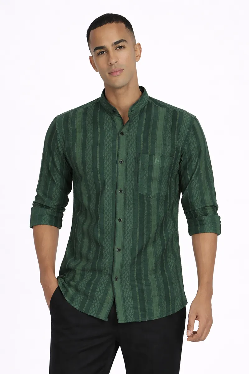 Men's Cotton Striped Casual Shirt 032742DARGREXXL