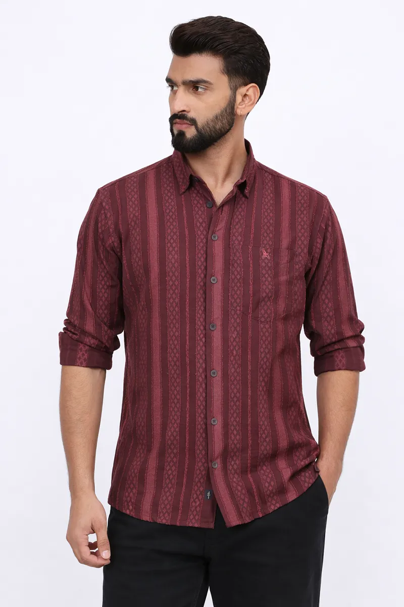 Men's Cotton Striped Casual Shirt 032742MARXXL