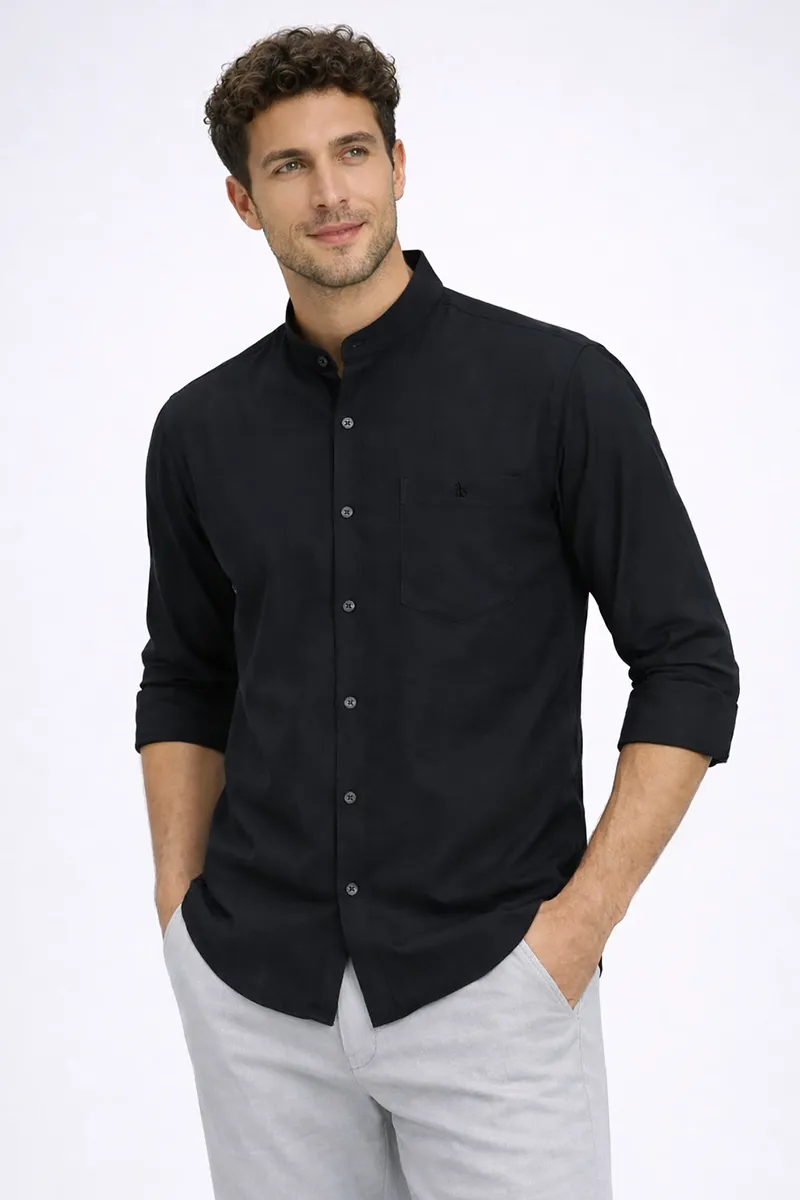 Cotton Blend Casual Shirt for Men  032751BLAM