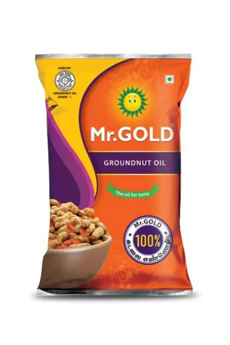 Mr. Gold Filtered Pure Groundnut Oil - 1 Ltr