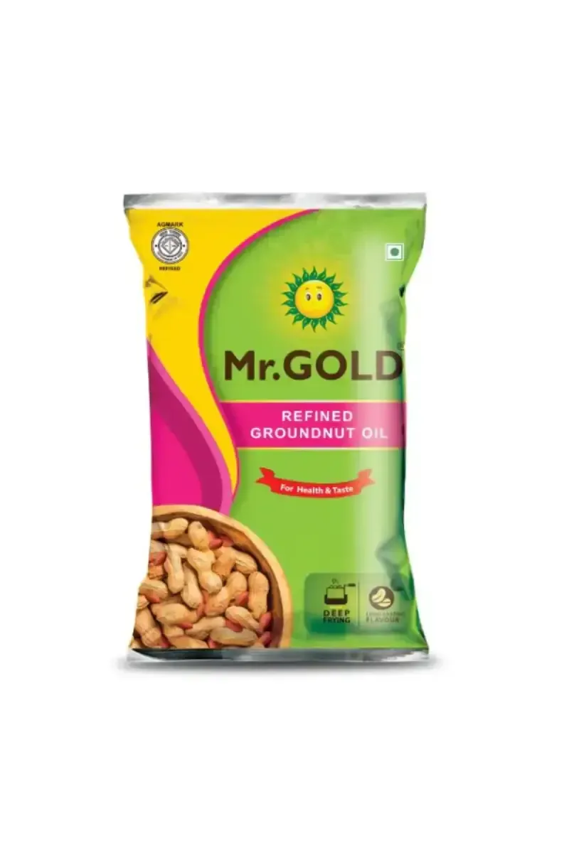 Mr.Gold Refined Groundnut Oil - 1Ltr Pouch