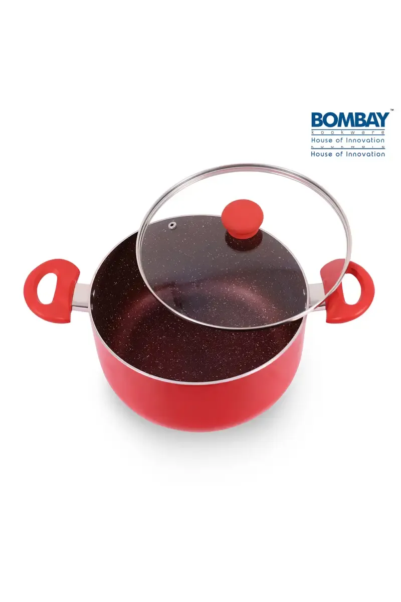 Bombay Kookware Aluminium Non-Stick Induction Bottom Biryani Pot - 4 Ltr