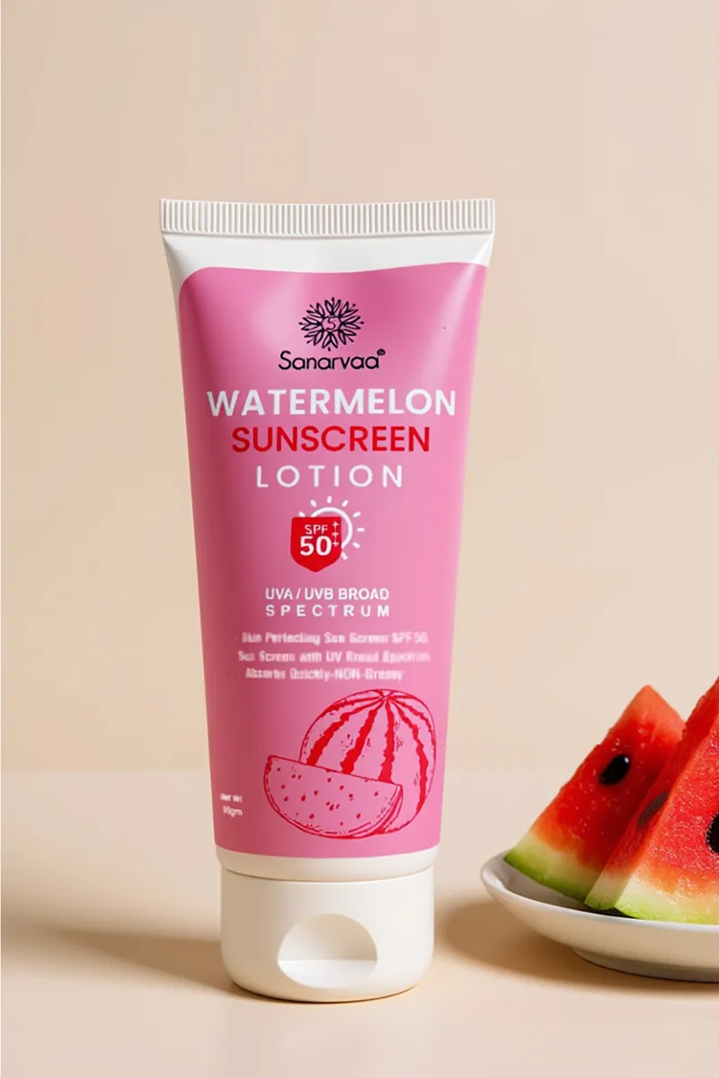 Sanarvaa Watermelon Sun Screen Lotion with SPF50+++ (60g)