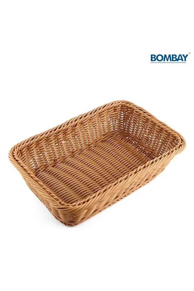 Bombay Kookware PolyRattan Rectangular Basket - 20 x 30 cm